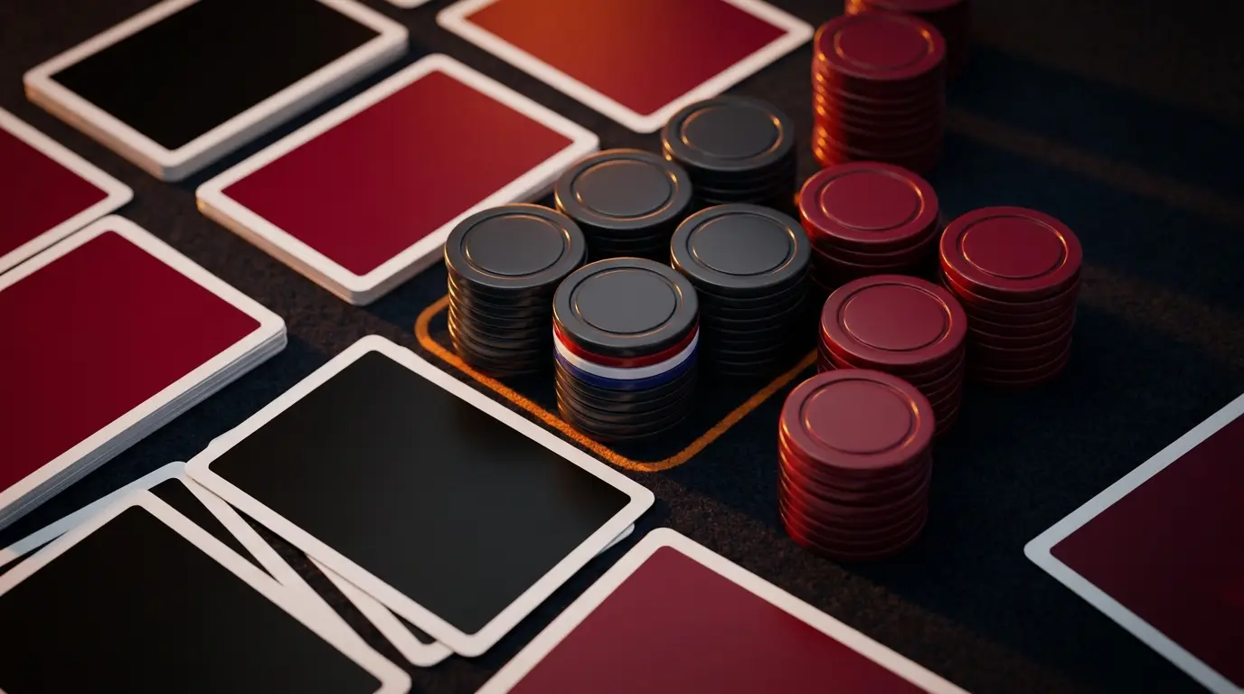 Casinofiches en speelkaarten met Nederlandse kleuren